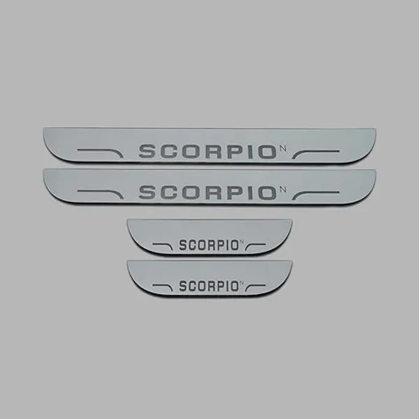 car_Accessories_Scorpio-N_Door_Foot_Step_|_Sill_Plate_Blue_Led_Silver_Mirror_Finish_(Pack_of_4_Pcs)