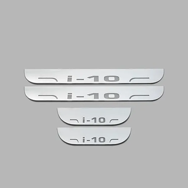 car_Accessories_I-10_Door_Foot_Step_|_Sill_Plate_Blue_Led_Silver_Mirror_Finish_(Pack_of_4_Pcs)