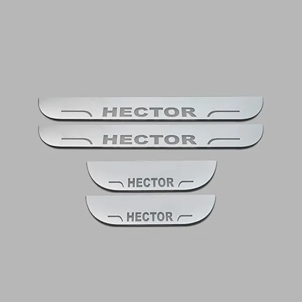 car_Accessories_Hector_Door_Foot_Step_|_Sill_Plate_Blue_Led_Silver_Mirror_Finish_(Pack_of_4_Pcs)