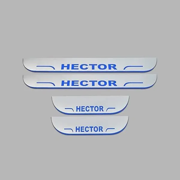 car_Accessories_Hector_Door_Foot_Step_|_Sill_Plate_Blue_Led_Silver_Mirror_Finish_(Pack_of_4_Pcs)