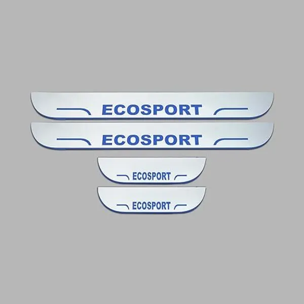 car_Accessories_Eco_Sport_Door_Foot_Step_|_Sill_Plate_Blue_Led_Silver_Mirror_Finish_(Pack_of_4_Pcs)