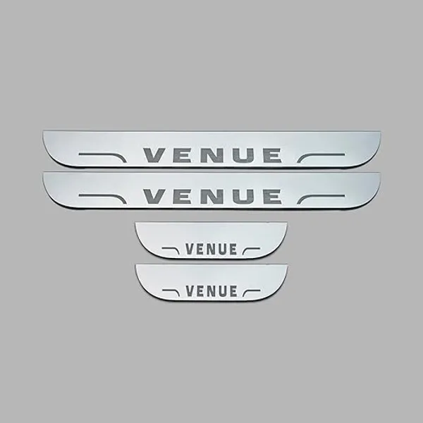 car_Accessories_Venue_Door_Foot_Step_|_Sill_Plate_Blue_Led_Silver_Mirror_Finish_(Pack_of_4_Pcs)