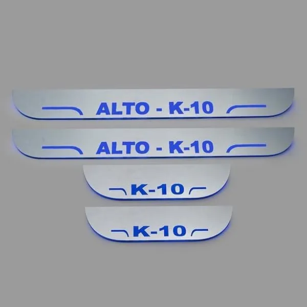 car_Accessories_Alto_K-10_Door_Foot_Step_|_Sill_Plate_Blue_Led_Silver_Mirror_Finish_(Pack_of_4_Pcs)