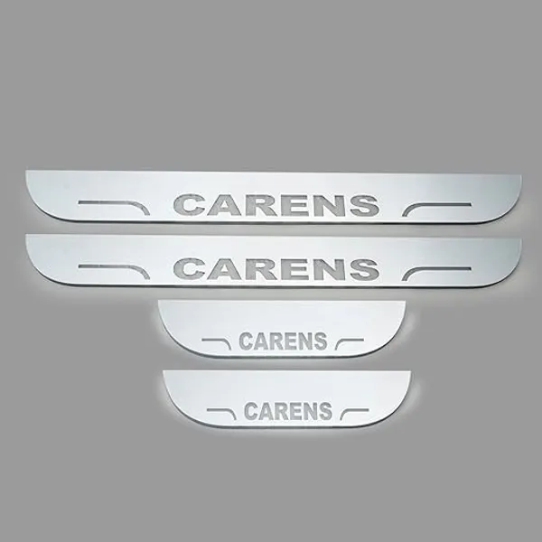 car_Accessories_Carens_Door_Foot_Step_|_Sill_Plate_Blue_Led_Silver_Mirror_Finish_(Pack_of_4_Pcs)