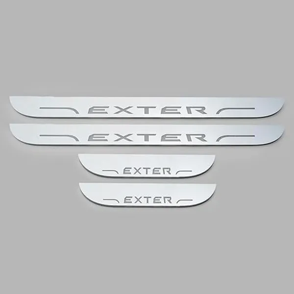 car_Accessories_Exter_Door_Foot_Step_|_Sill_Plate_Blue_Led_Silver_Mirror_Finish_(Pack_of_4_Pcs)
