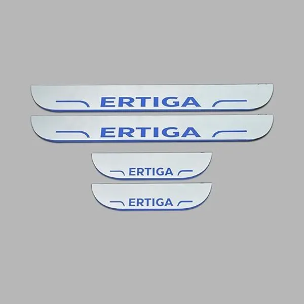 car_Accessories_Ertiga_Door_Foot_Step_|_Sill_Plate_Blue_Led_Silver_Mirror_Finish_(Pack_of_4_Pcs)