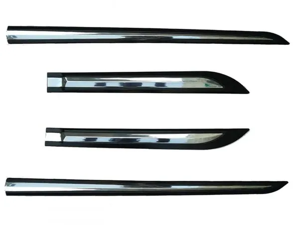 Car_Half_Chrome_Side_Decal_Baleno_Car_Side_Body_Moulding_Protector_with_Strong_Adhesive_Black_and_Chrome_Finish_(Pack_of_4)