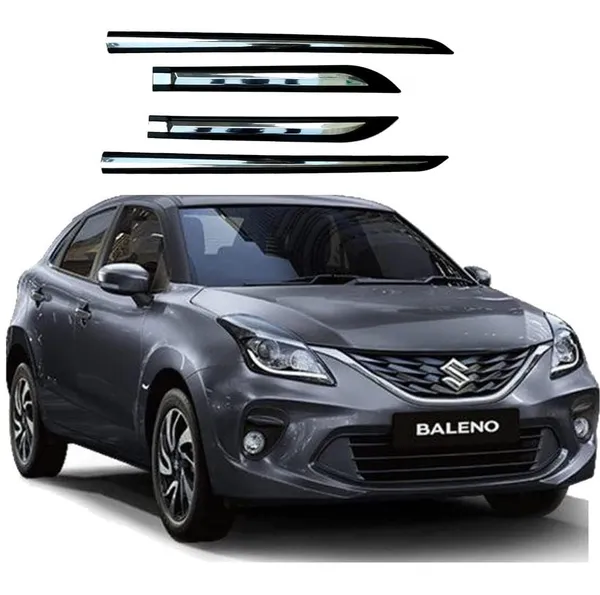 Car_Half_Chrome_Side_Decal_Baleno_Car_Side_Body_Moulding_Protector_with_Strong_Adhesive_Black_and_Chrome_Finish_(Pack_of_4)
