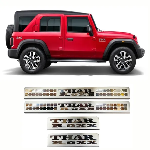 Sill_Plate_Door_Foot_Step_in_Stainless_Steel_Non_led_Self-Adhesive_Car_Door_Entry_Guard_Protector_Thar_Roxx_(Set_of_4_Pcs)