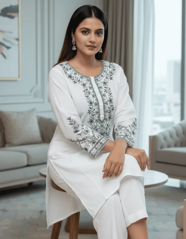 Premium_Black_Chikankari_Embroidered_Kurti_Soft_Rayon,_Elegant_Handwork