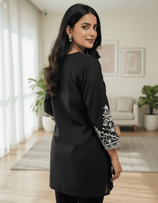 Premium_Black_Chikankari_Embroidered_Kurti_Soft_Rayon,_Elegant_Handwork