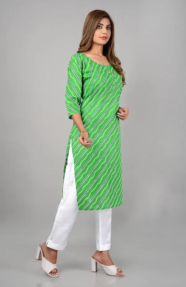 Green_Printed_Cotton_Straight_Kurti_For_Women