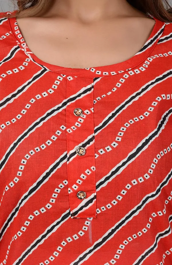 Red_Printed_Cotton_Straight_Kurti_For_Women