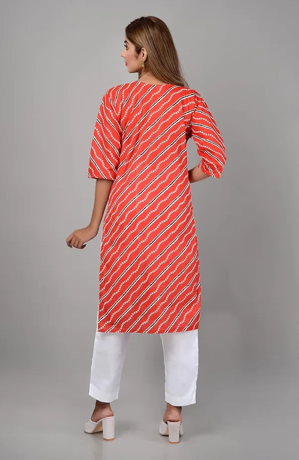 Red_Printed_Cotton_Straight_Kurti_For_Women