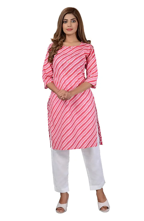 Pink_Printed_Cotton_Straight_Kurti_For_Women