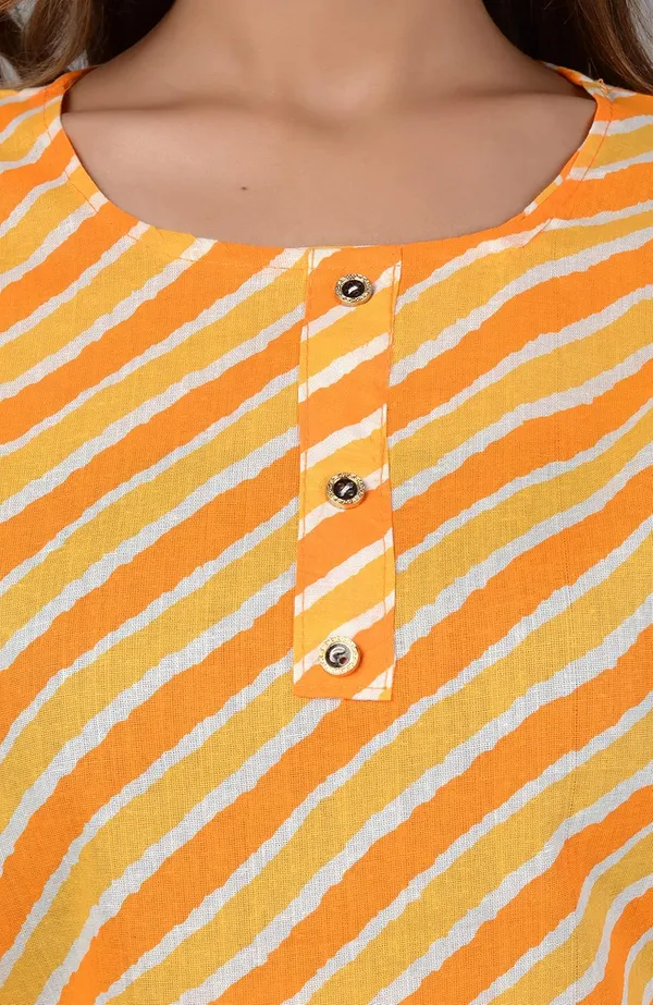 Yellow_Printed_Cotton_Straight_Kurti_For_Women