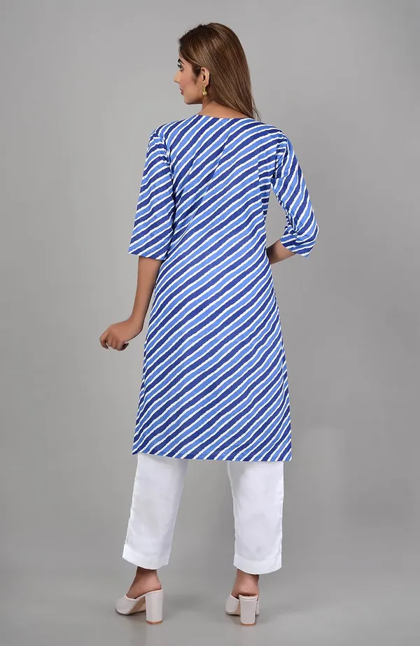 Blue_Printed_Cotton_Straight_Kurti_For_Women