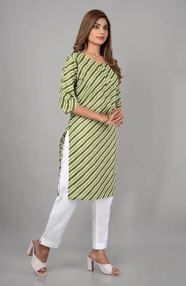 Green_Printed_Cotton_Straight_Kurti_For_Women