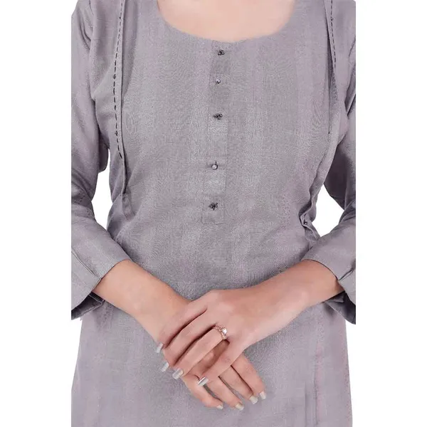 Light_Grey_Jacquard_Rayon_Kurti_For_Women