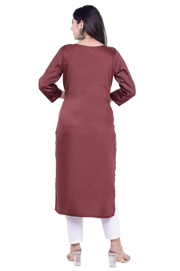 Light_Brown_Kurti_New_Jacquard_Rayon_Kurti_For_Women