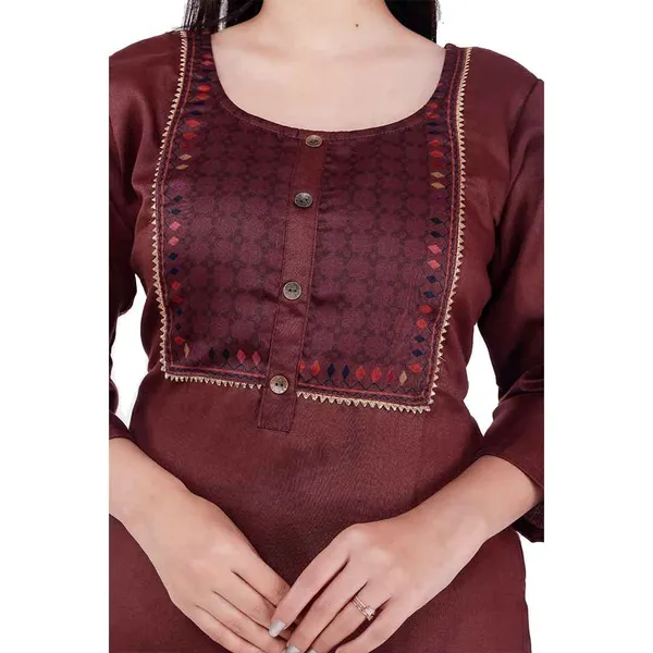 Light_Brown_Kurti_New_Jacquard_Rayon_Kurti_For_Women