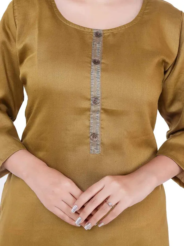 Dark_Brown_New_Rayon_Kurti_Rayon_Satin_For_Women