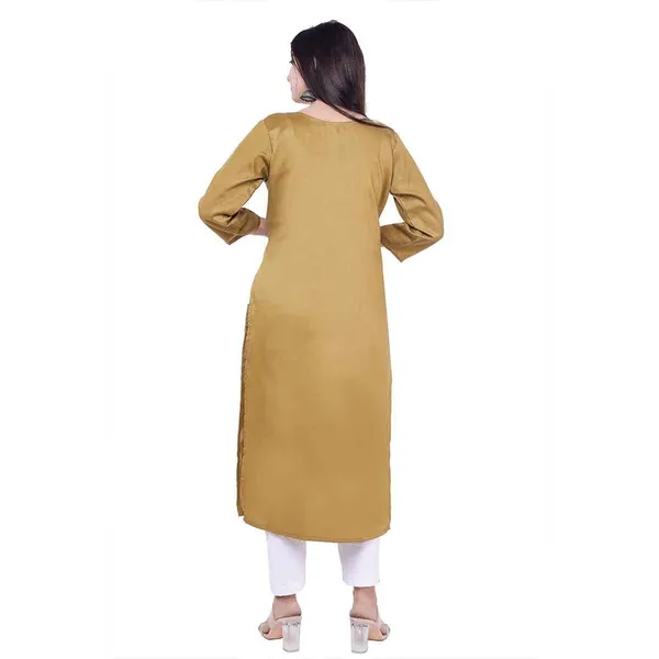 Dark_Brown_New_Rayon_Kurti_Rayon_Satin_For_Women