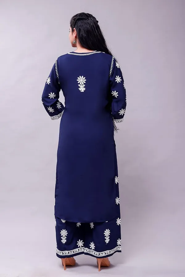 Blue_Chikankari_Embroidered_Kurta_&_Palazzo_Set_For_Women