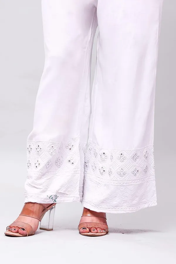 White_Trendy_Palazzo_With_Mirror_Work_For_Women