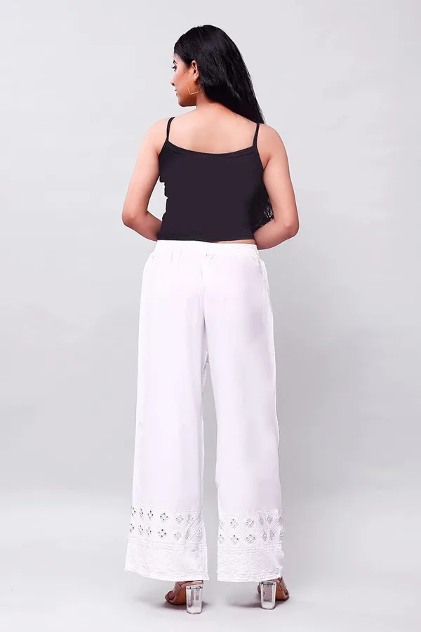 White_Trendy_Palazzo_With_Mirror_Work_For_Women