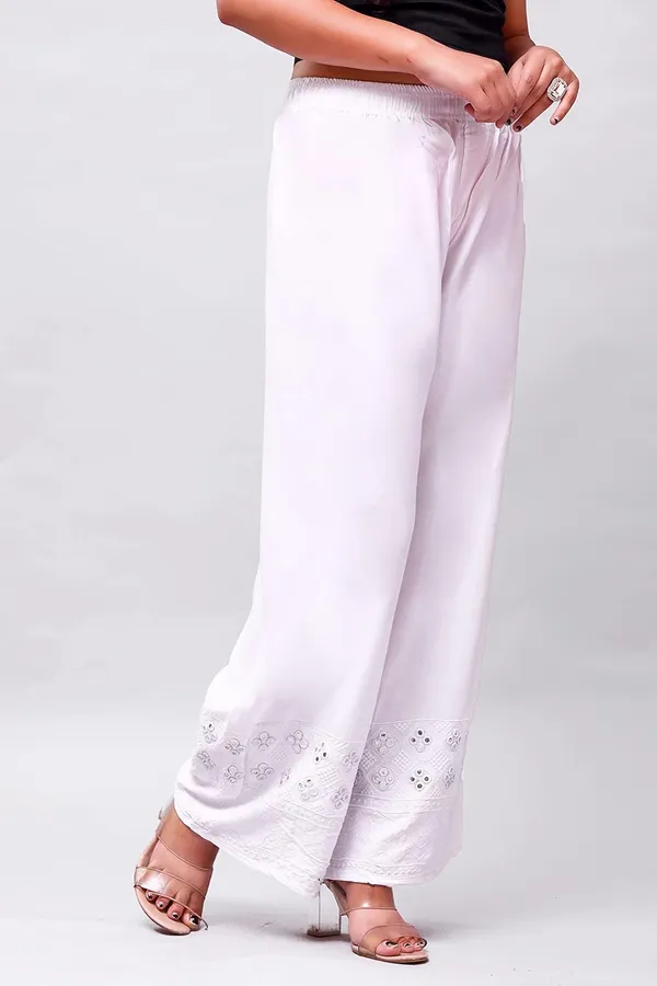 White_Trendy_Palazzo_With_Mirror_Work_For_Women