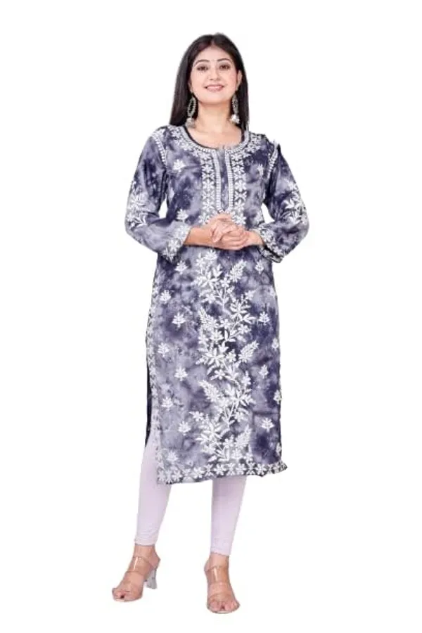 Blue_Stylish_Trending_Bandhani_Print_Designer_Tie_Dye_Embroidery_Regular_Fit_Cotton_Straight_For_Women