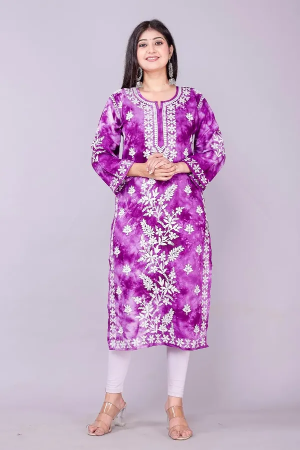 Purple_Stylish_Trending_Bandhani_Print_Designer_Tie_Dye_Embroidery_Regular_Fit_Cotton_Straight_For_Women