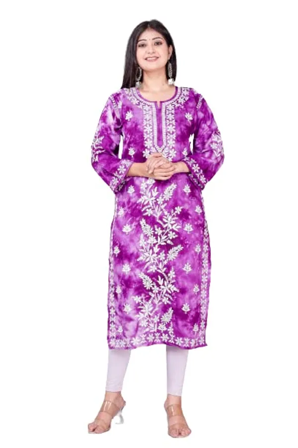 Purple_Stylish_Trending_Bandhani_Print_Designer_Tie_Dye_Embroidery_Regular_Fit_Cotton_Straight_For_Women