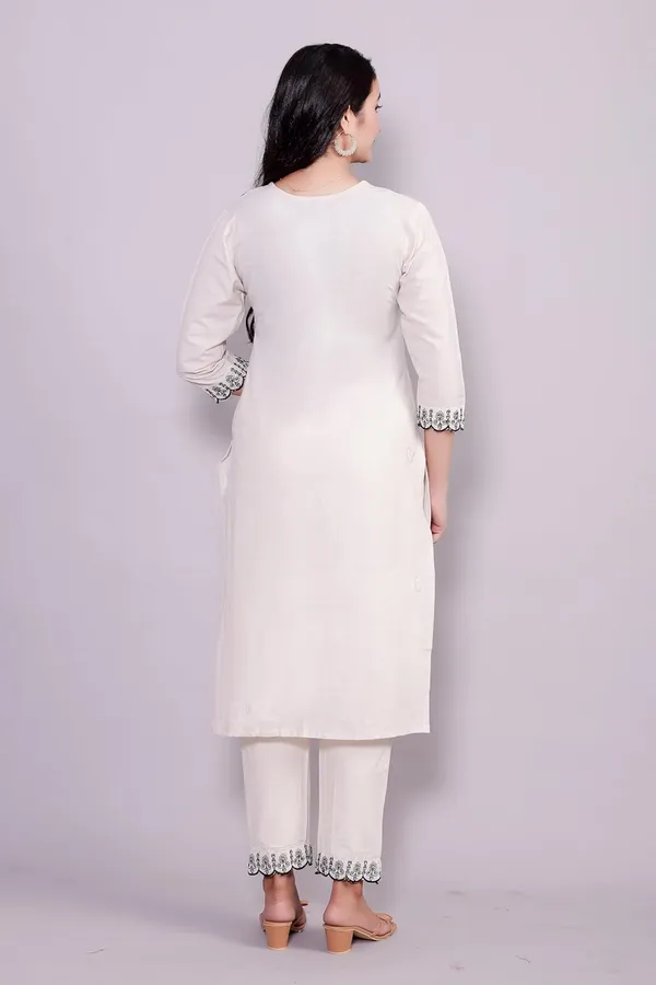 Cream_Traditional_Attire_Indian_Ethnic_Casual_Cotton_Embroidered_Kurti_Pant_Set_With_Dupatta_For_Women