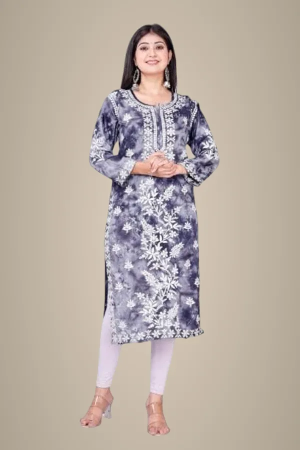 Blue_Stylish_Trending_Bandhani_Print_Designer_Tie_Dye_Embroidery_Regular_Fit_Cotton_Straight_For_Women