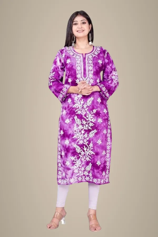 Purple_Stylish_Trending_Bandhani_Print_Designer_Tie_Dye_Embroidery_Regular_Fit_Cotton_Straight_For_Women