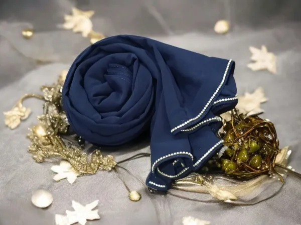 Navy_Blue_Premium_Malaysian_Lace_Diamond_Georgette_Lace_Hijab_|_170_Cm_By_80_Cm