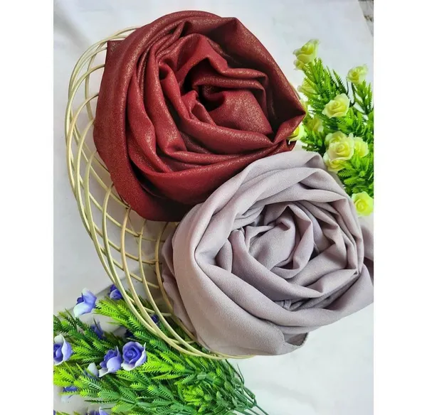 Purple_Premium_Malaysian_Plain_Shimmer_Georgette_Shimmer_Hijab_|_170_Cm_By_80_Cm