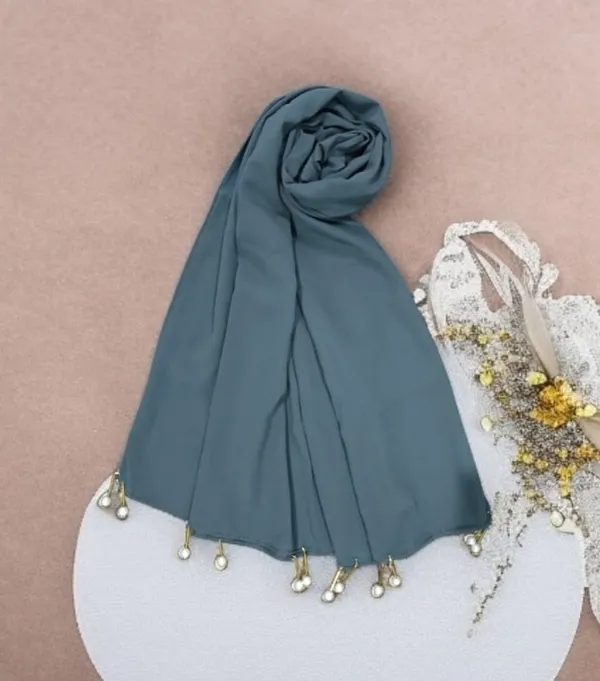 Cement_Grey_Premium_Malaysian_Diamond_Pearl_Georgette_/Moti_Latkan_Hijab_|_170_Cm_By_80_Cm