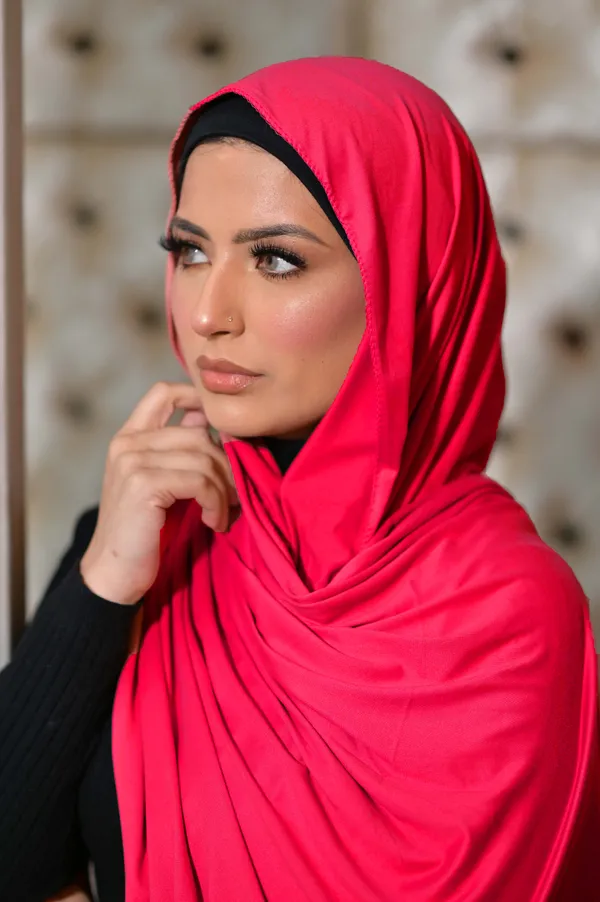 Red_Premium_Quality_Bamboo_Jersey_Hijab_|_190Cm_By_80_Cm
