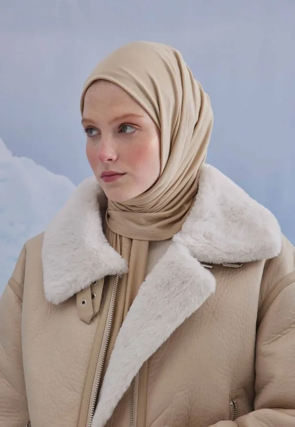 Beige_Premium_Quality_Bamboo_Jersey_Hijab_|_190Cm_By_80_Cm