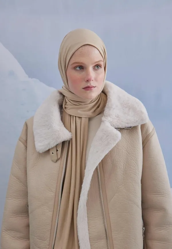 Beige_Premium_Quality_Bamboo_Jersey_Hijab_|_190Cm_By_80_Cm