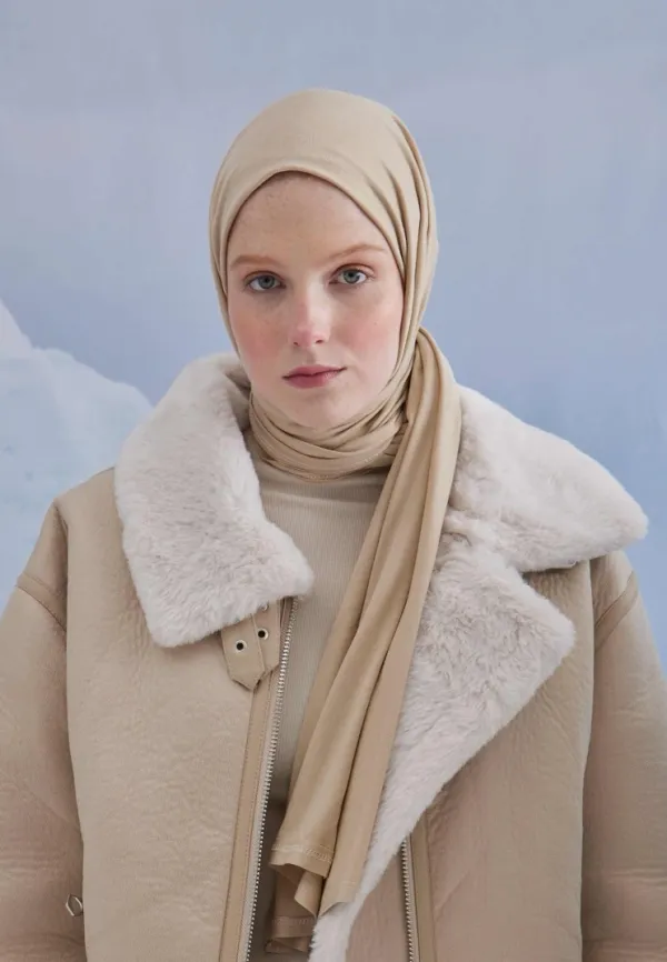 Beige_Premium_Quality_Bamboo_Jersey_Hijab_|_190Cm_By_80_Cm