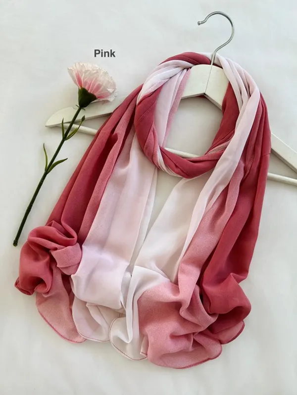 Pink_Premium_Malaysian_Diamond_Georgette_Ombre_Print_Hijab_|_170_Cm_By_80_Cm