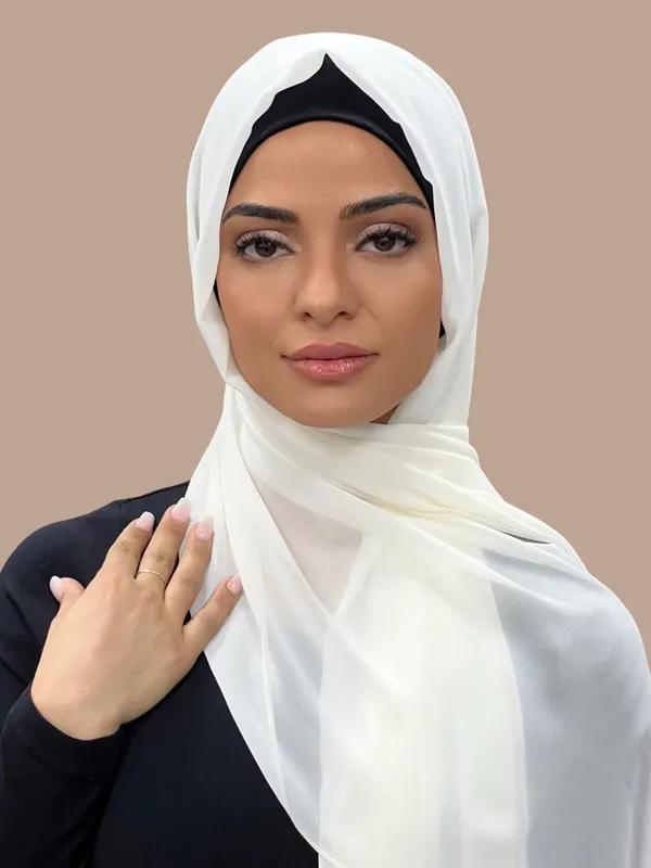 White_Premium_Malaysian_Diamond_Georgette_Hijab_|_170_Cm_By_80_Cm