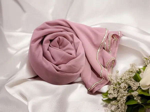 Rose_Pink_Premium_Malaysian_Lace_Diamond_Georgette_Lace_Hijab_|_170_Cm_By_80_Cm