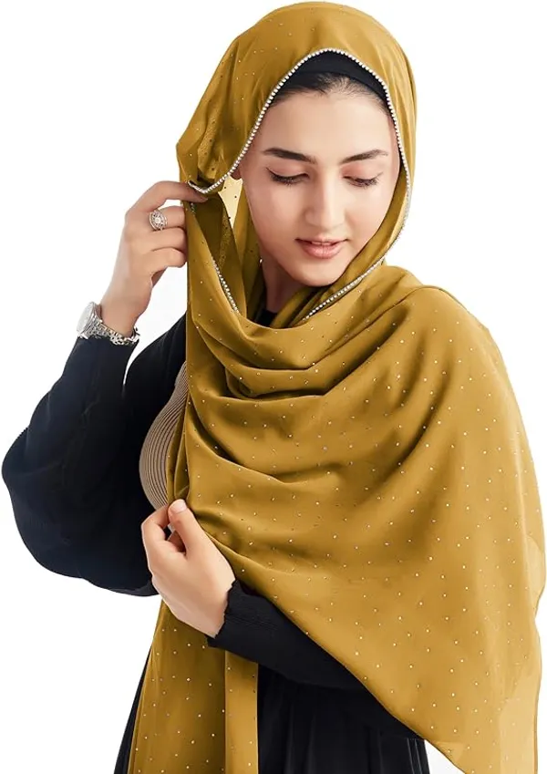 Mustard_Premium_Malaysian_Lace_Diamond_Georgette_Hijab_Lace_Hijab_With_Diamond_And_Rhinestone_|_170_Cm_By_80_Cm