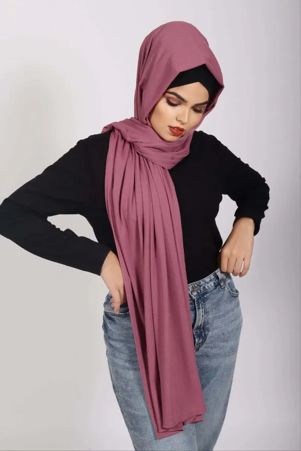 Dark_Tea_Pink_Premium_Quality_Bamboo_Ribbed_Jersey_Hijab_|_190Cm_By_80_Cm