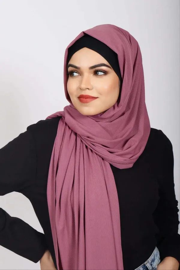 Dark_Tea_Pink_Premium_Quality_Bamboo_Ribbed_Jersey_Hijab_|_190Cm_By_80_Cm